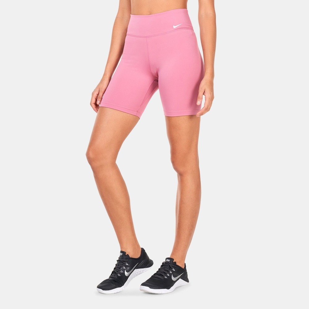 Nike One Womens Mid-Rise 7-Inch Bike Shorts Pink Athletic Yoga DD0243 Small